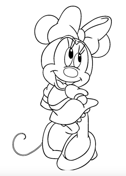 Disney's Minnie Mouse coloring page for kids