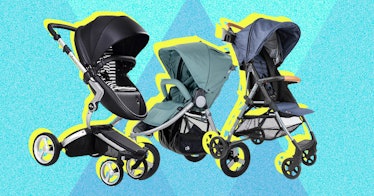 Collage of three baby strollers
