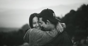 Happy couple hugging as an example of a Happy Marriage