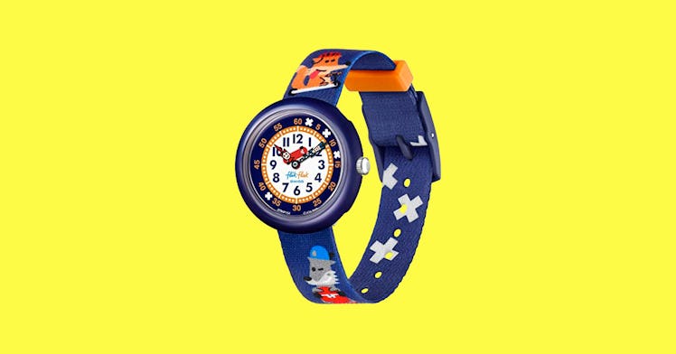The best kids watches help children understand the progression; this is a kids' watch set against a ...