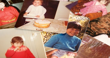 A table covered with nostalgia photos