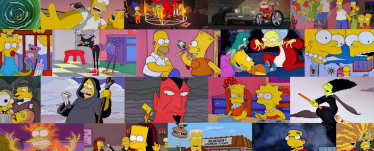 Screenshots from all of the 30 Simpsons Treehouse of Horror Halloween special episodes