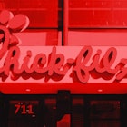 Chick-fil-A store logo in a red-colored picture