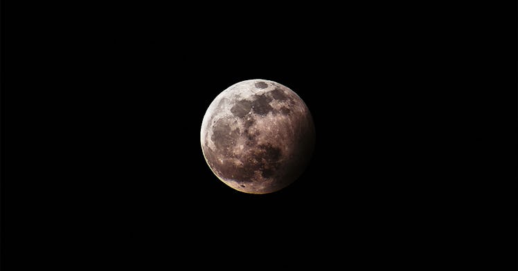 The moon covered by an eclipse