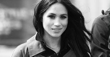 Meghan Markle in black and white