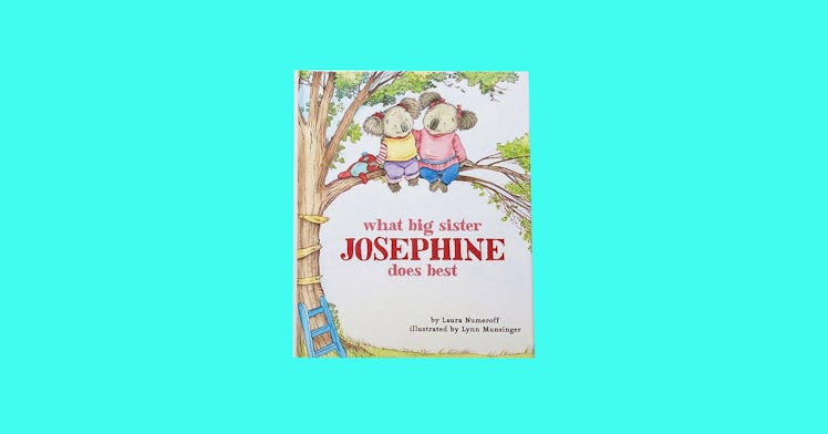 personalized children's picture book isolated on teal background