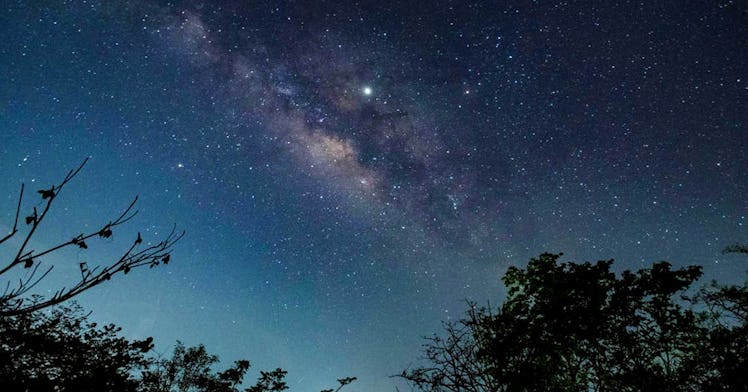 A photo of the starry night sky
