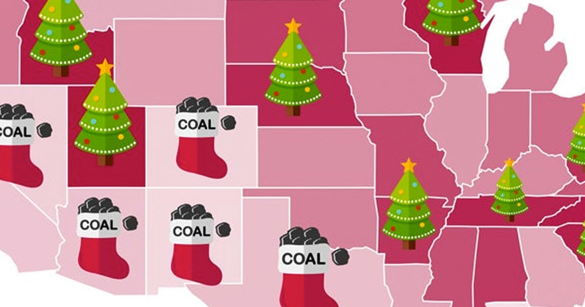 This Map Shows Which States Have The Most Christmas Spirit