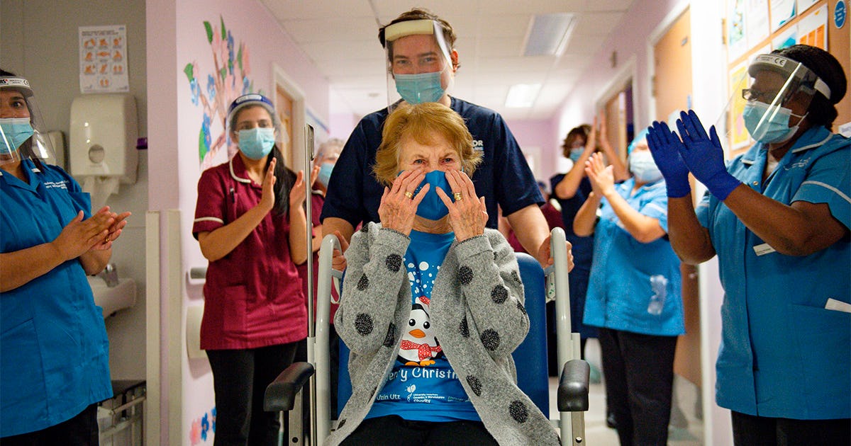 Margaret Keenan gets first COVID-19 vaccine