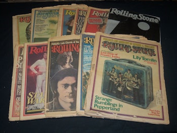 Eleven 1970s Rolling Stone Magazines