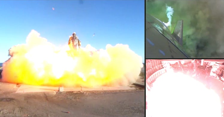 screenshots of the SpaceX crash