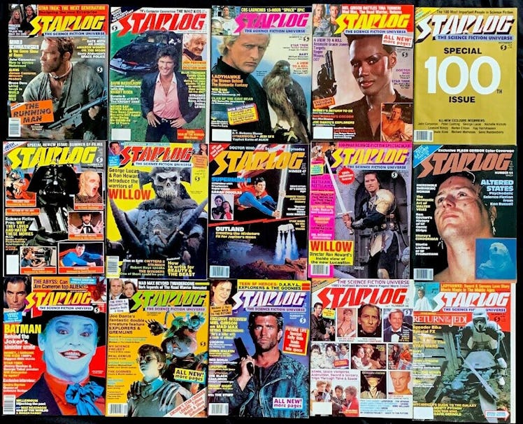 Lot of 15 1980s Starlog Magazines