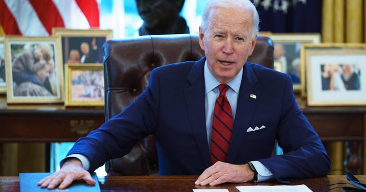 Joe Biden signs an executive order