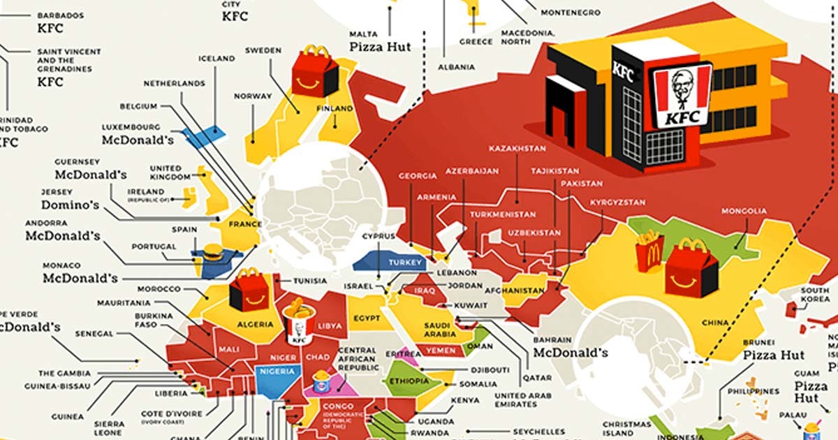 Maps Show Most Popular Brands And Restaurants In Every Country   Brand Maps 