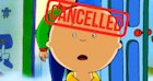 Caillou in his room with the word 