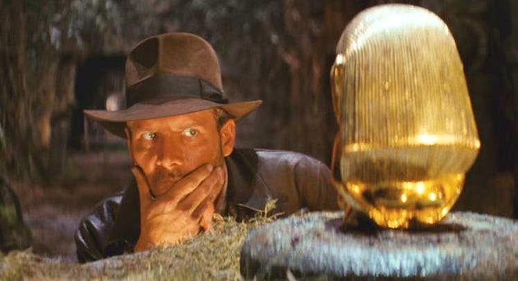 indiana jones rubbing his chin in Raiders