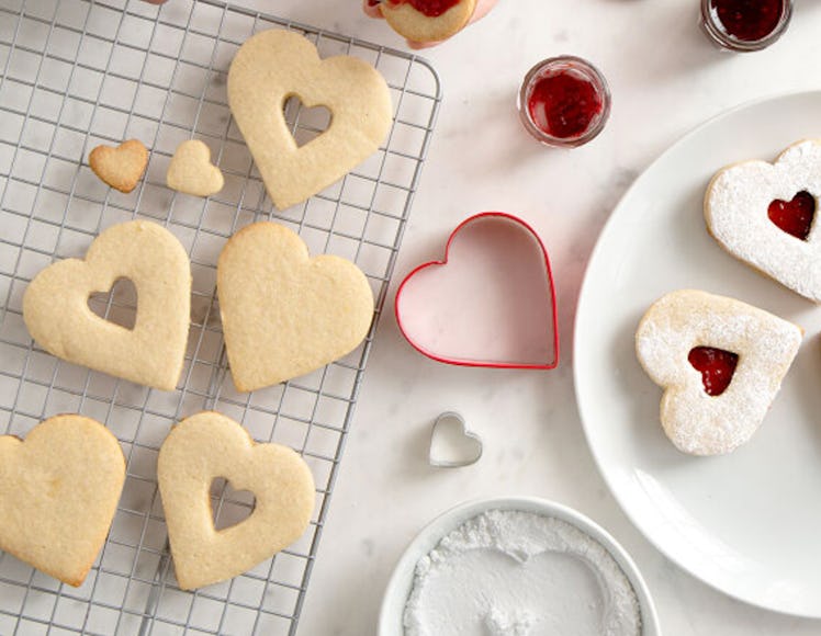 Heart-Shaped Linzer Cookie Baking Kit by Uncommon Goods