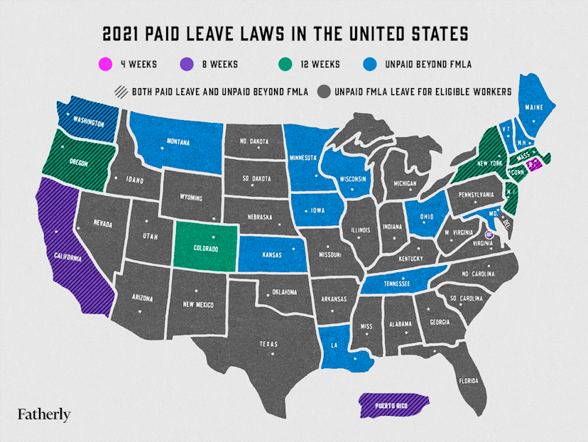 Paid Parental Leave This Map Shows The State of Paid Leave In US