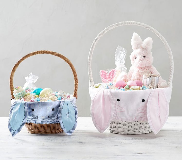 Seersucker Bunny Basket Liners