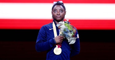 Simone Biles wins a medal at the Olympics