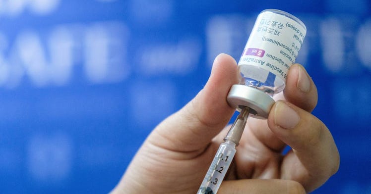 The AstraZeneca vaccine is administered