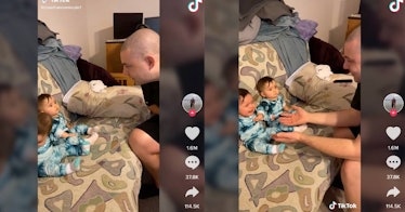 TikTok of dad who shaved his beard and scared his children