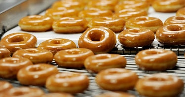Krispy Kreme donuts are glazed