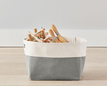 Gray Colorblock Canvas Storage by Pottery Barn Kids