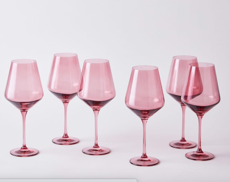 Hand-blown Colored Wine Glasses by Estelle Colored Glass