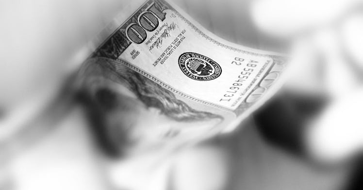 Cash in black and white
