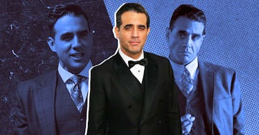 Actor Bobby Cannavale, set against a blue backdrop