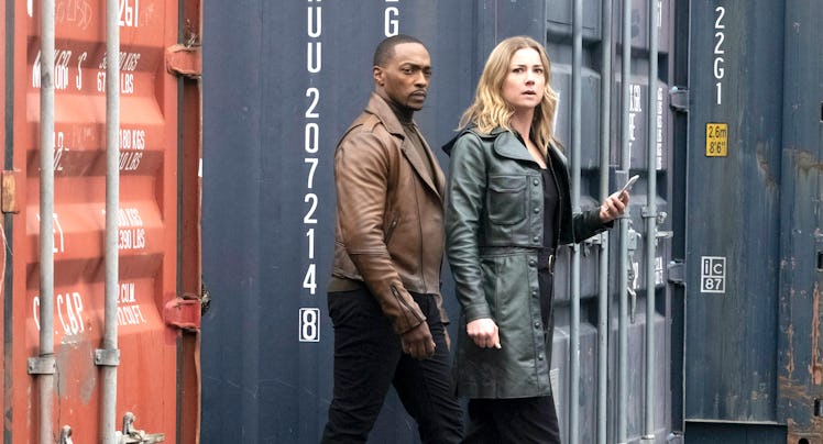 Sam and Sharon in Falcon and Winter episode 3