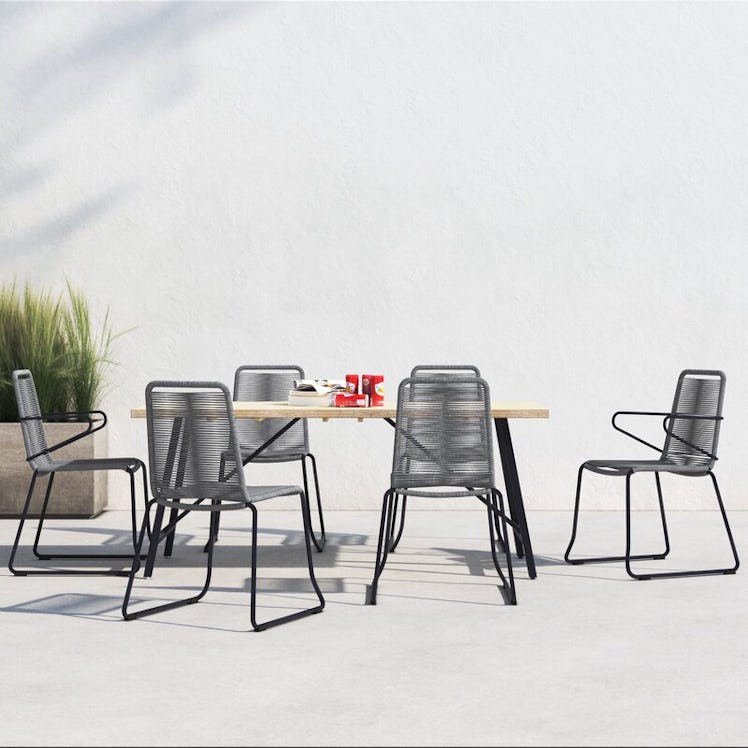 Temples Eucalyptus and Rope Outdoor Dining Set by AllModern