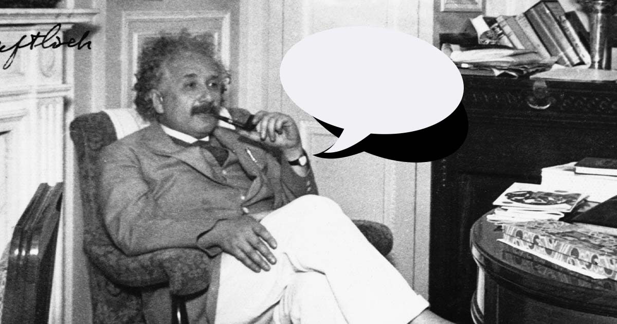 Concern matters. Question everything Einstein.