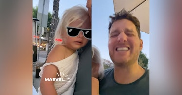 Michael Buble and his daughter