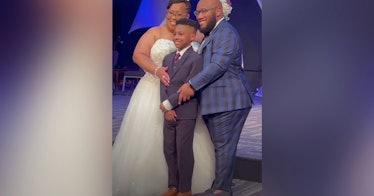 A young boy gets adopted at his mom's wedding