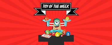 illustration of the hape monster scale under a banner that reads "toy of the week"