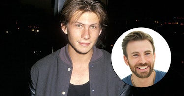 A photo of Christian Slater overlaid by a photo of Chris Evans