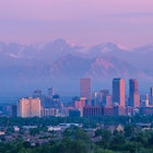 A panorama shot of the scenery in Denver