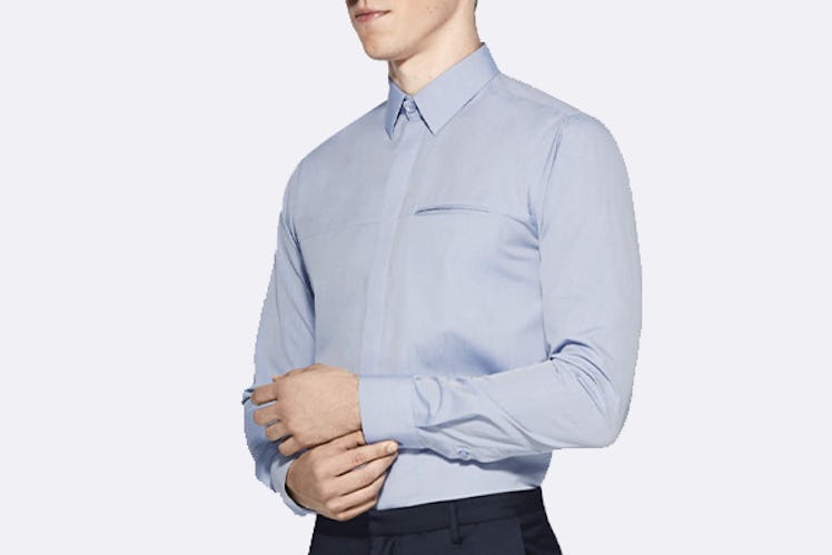 Vardama Wall Street Blue Slim-Fit Shirt