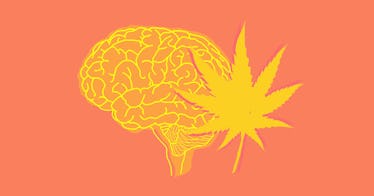 illustration depicting what weed does to the brain