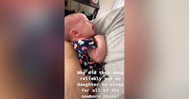 A baby is crying with death metal music