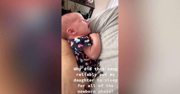 A baby is crying with death metal music