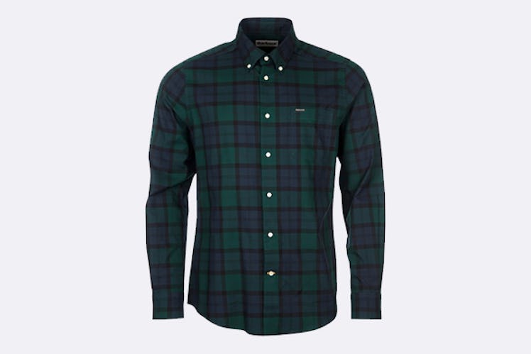 Barbour Tailored Fit Plaid Flannel Shirt