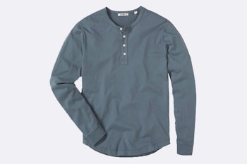 Buck Mason Pima Curved Hem Henley