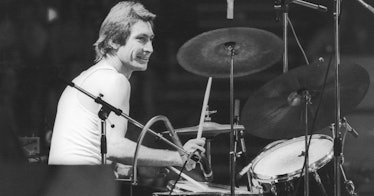 Charlie Watts on the drums