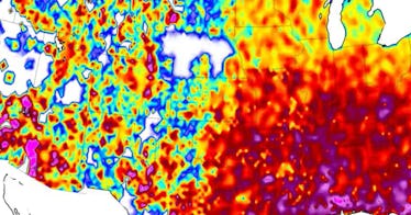 Map of COVID heatmap cases