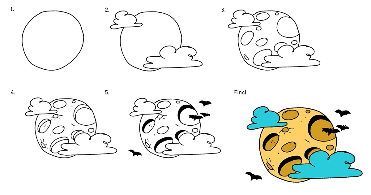 How to Draw A Moon  A 5 Step Guide for Kids and Beginners  Fatherly