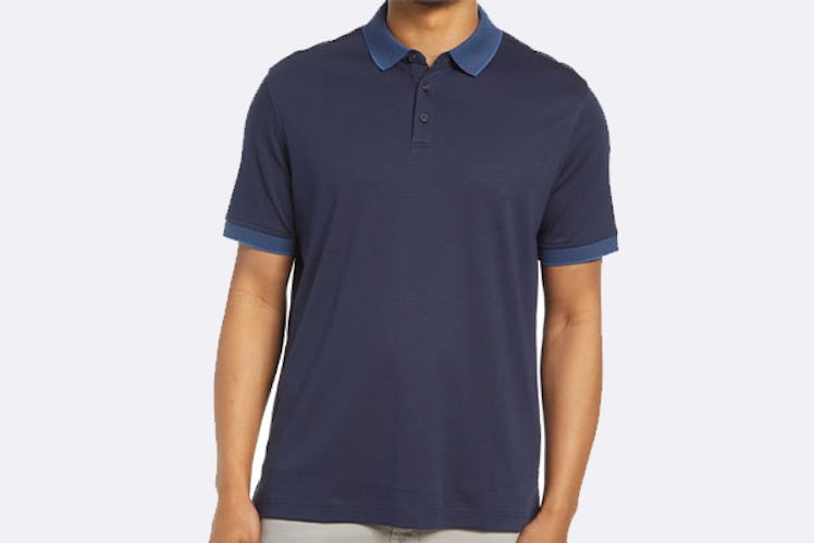 Nordstrom Short-Sleeve Tipped Polo