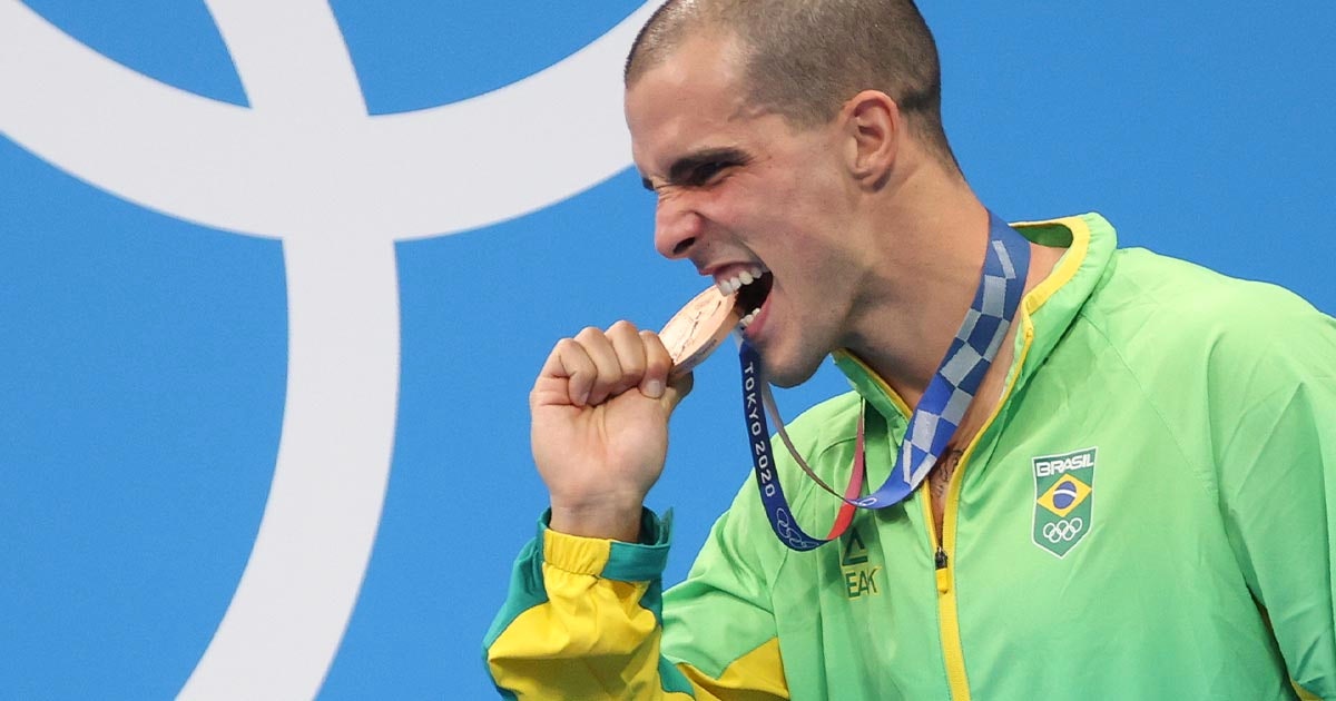 Swimmer Bronze Medal a Real-Life Meme